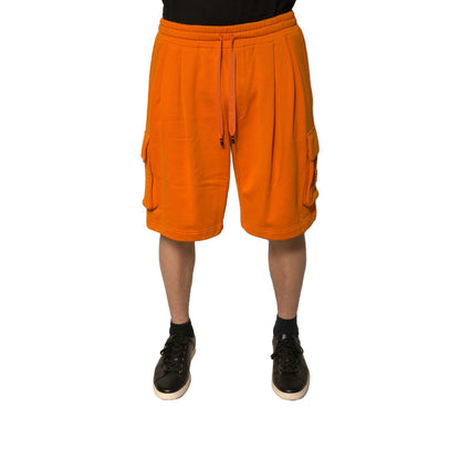 Dolce & Gabbana Orange Cotton Men Casual Cargo Bermuda Shorts Dolce & Gabbana
