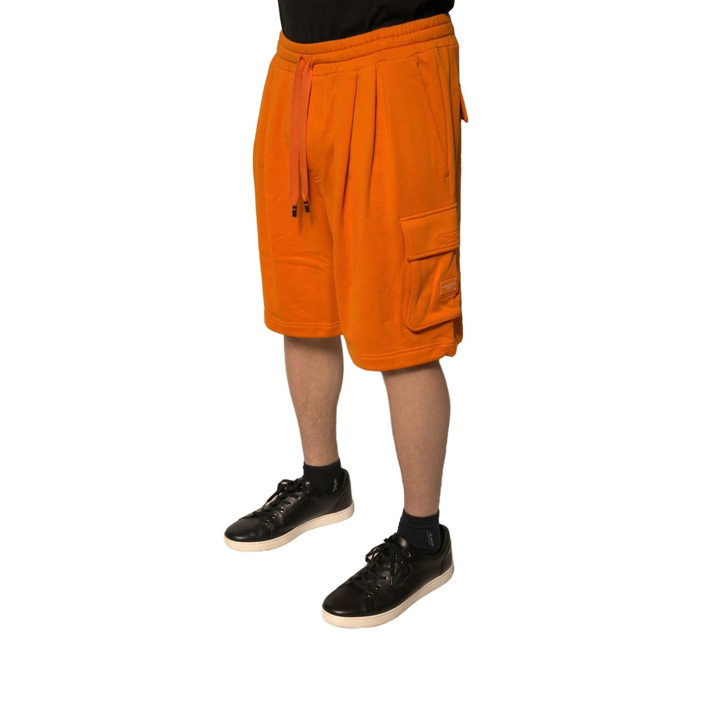 Dolce & Gabbana Orange Cotton Men Casual Cargo Bermuda Shorts Dolce & Gabbana