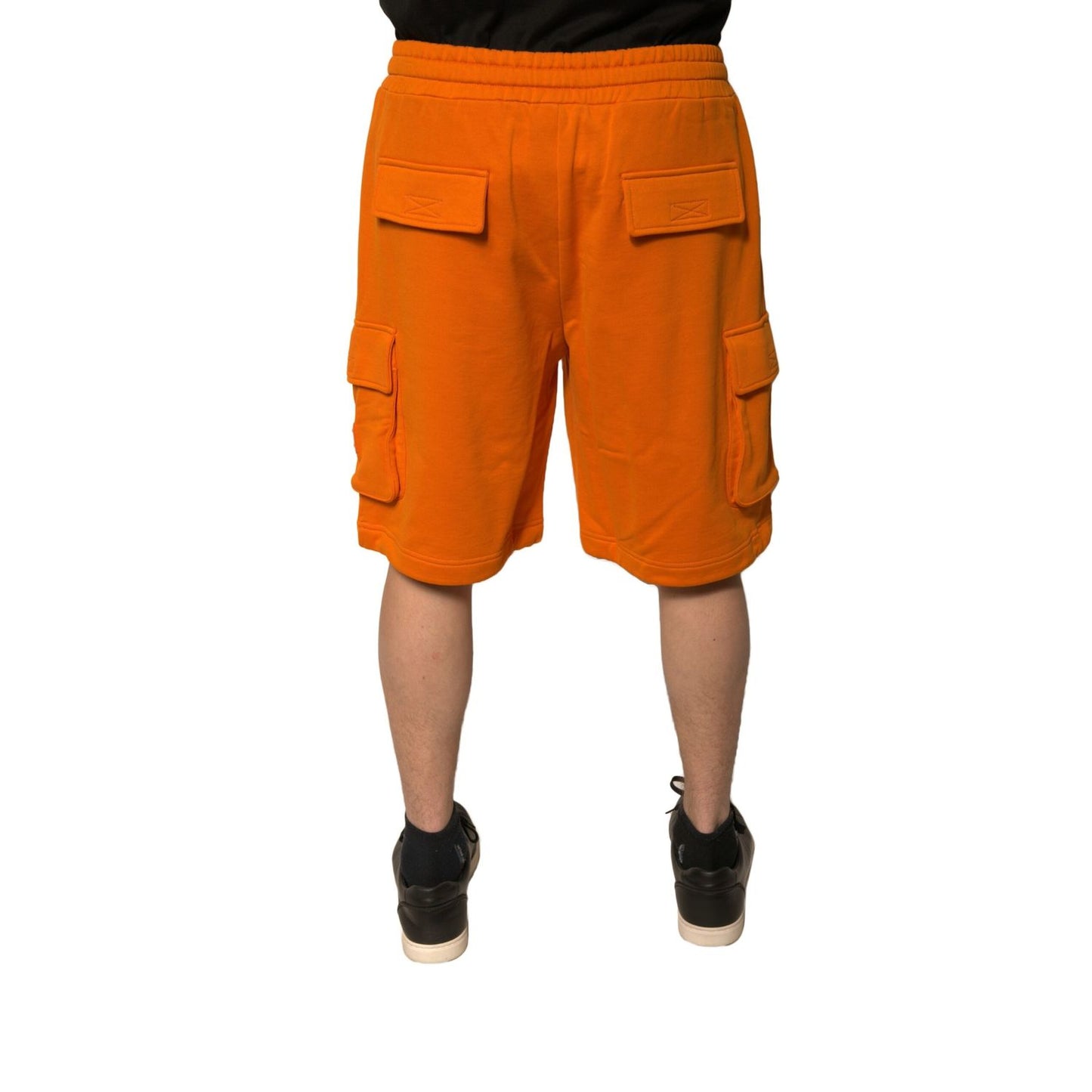 Dolce & Gabbana Orange Cotton Men Casual Cargo Bermuda Shorts Dolce & Gabbana