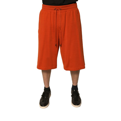 Dolce & Gabbana Orange Cotton Blend Men Bermuda Shorts Dolce & Gabbana