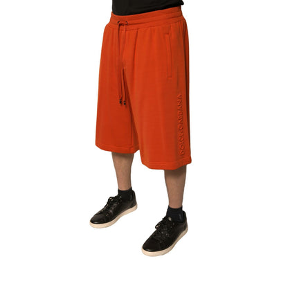 Dolce & Gabbana Orange Cotton Blend Men Bermuda Shorts Dolce & Gabbana