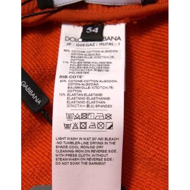 Dolce & Gabbana Orange Cotton Blend Men Bermuda Shorts Dolce & Gabbana