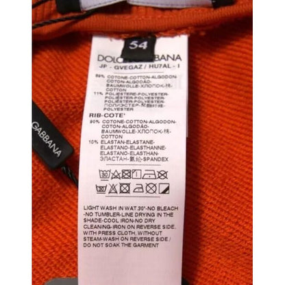 Dolce & Gabbana Orange Cotton Blend Men Bermuda Shorts Dolce & Gabbana