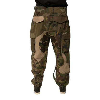Dolce & Gabbana Multicolor Patchwork Flight Cargo Pants