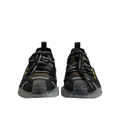 Dolce & Gabbana Black Green Camo NS1 Low Top Sneakers Shoes Dolce & Gabbana