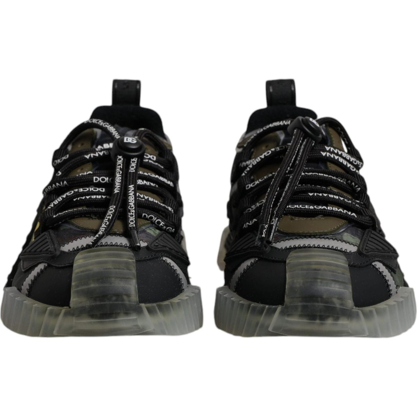 Dolce & Gabbana Black Green Camo NS1 Low Top Sneakers Shoes Dolce & Gabbana