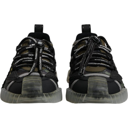 Dolce & Gabbana Black Green Camo NS1 Low Top Sneakers Shoes Dolce & Gabbana