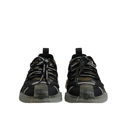 Dolce & Gabbana Black Green Camo NS1 Low Top Sneakers Shoes Dolce & Gabbana
