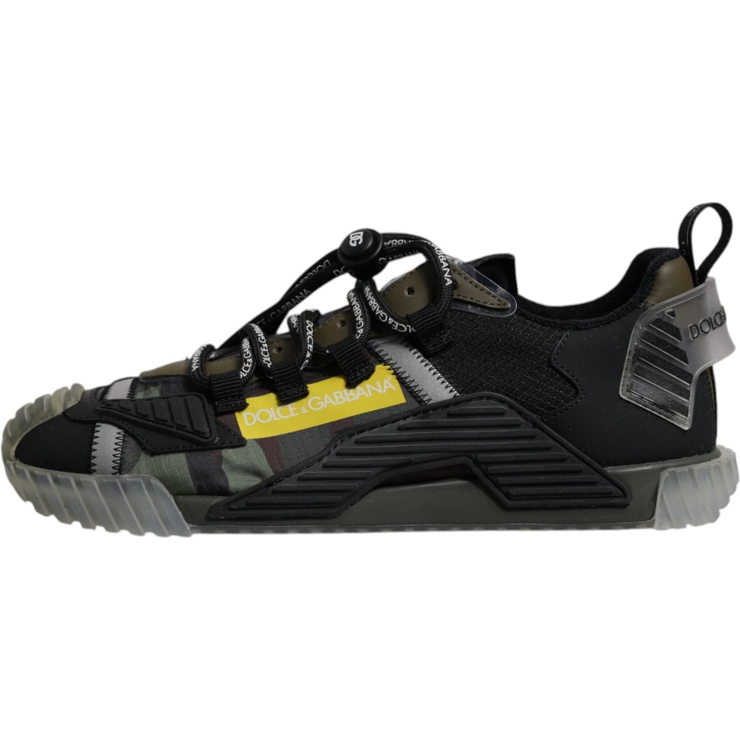 Dolce & Gabbana Black Green Camo NS1 Low Top Sneakers Shoes Dolce & Gabbana