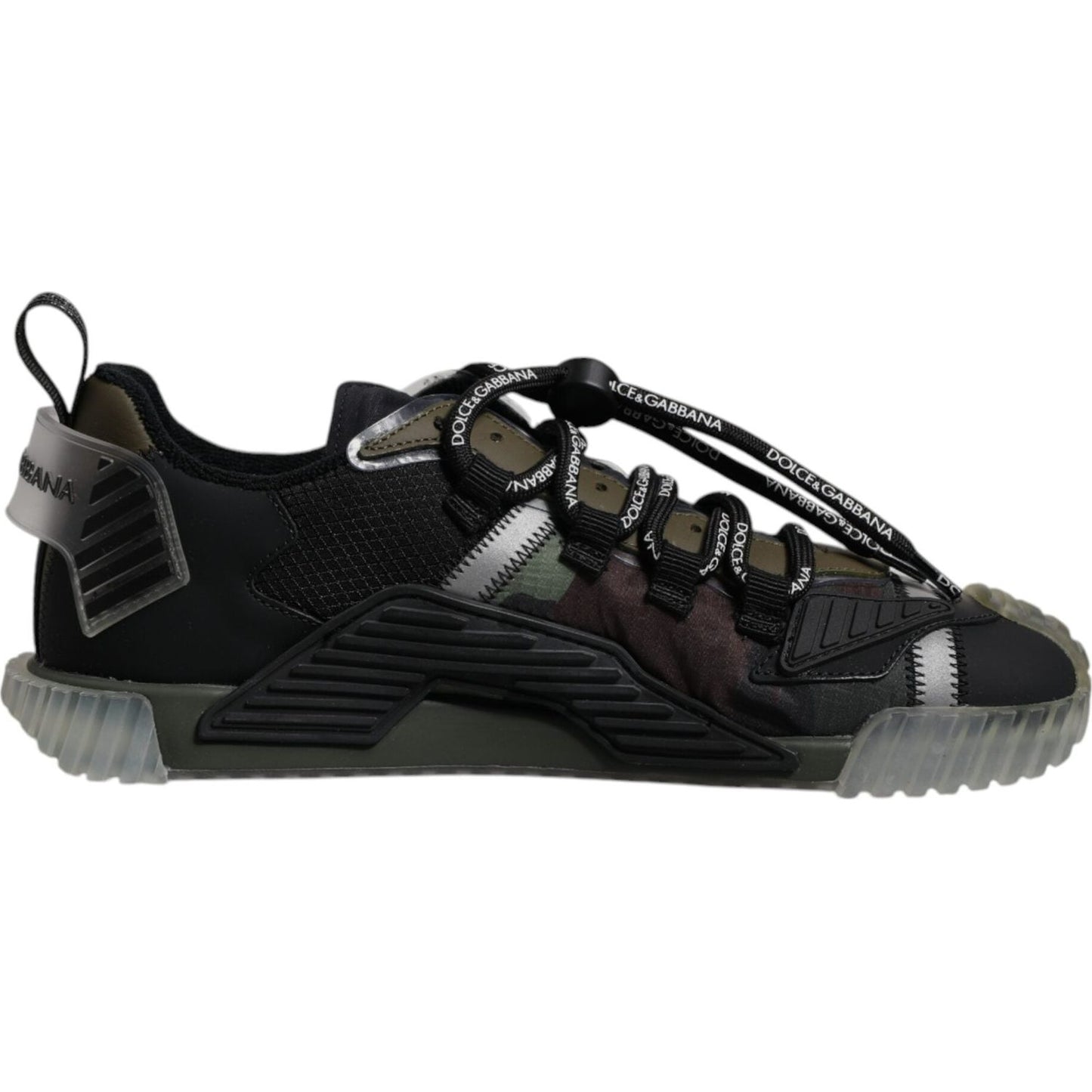 Dolce & Gabbana Black Green Camo NS1 Low Top Sneakers Shoes Dolce & Gabbana