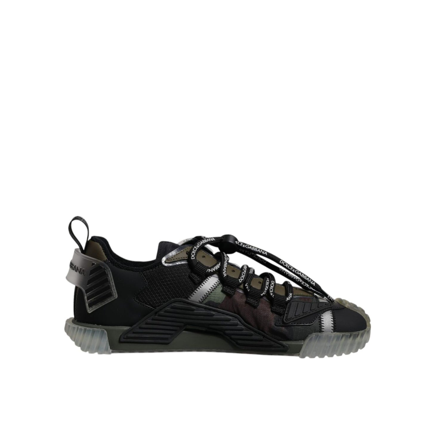 Dolce & Gabbana Black Green Camo NS1 Low Top Sneakers Shoes Dolce & Gabbana
