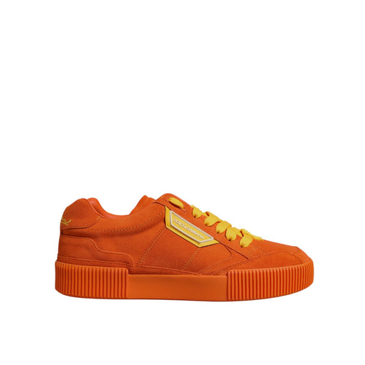 Dolce & Gabbana Orange Miami Leather Low Top Sneakers Shoes Dolce & Gabbana