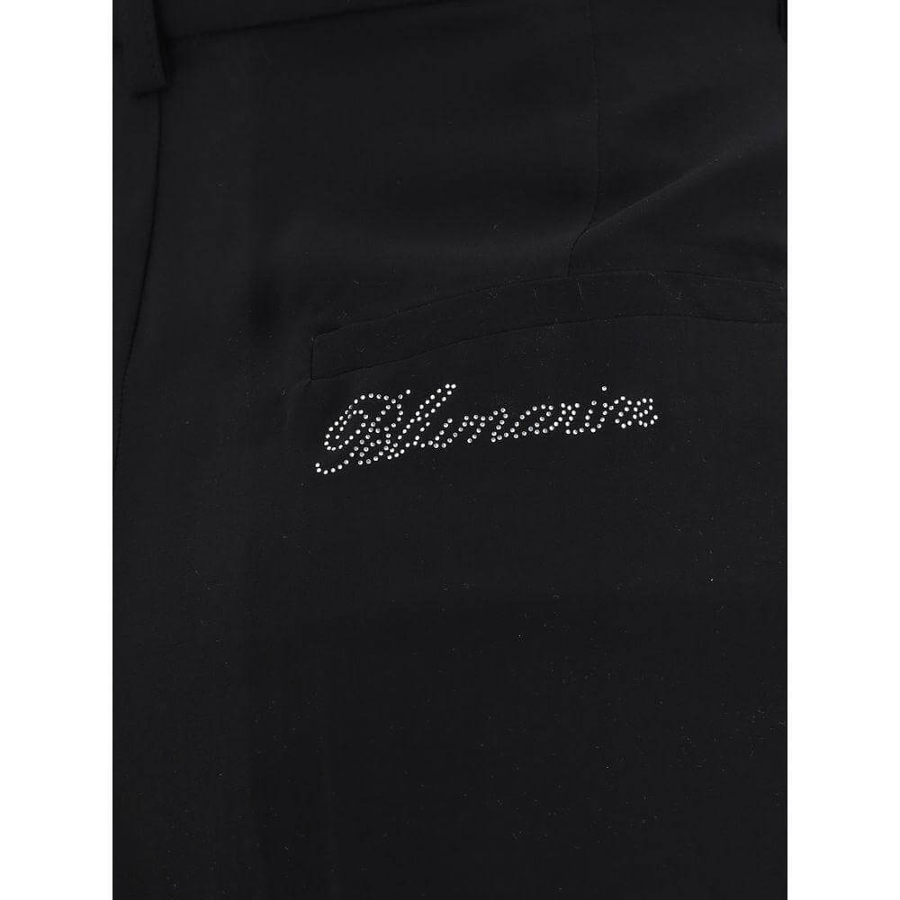 Blumarine Semi-sheer georgette Pants 1728,72470364320,Black,Blumarine,Clothing,IT40 | M,IT42 | L,IT44 | L,Jeans & Pants - Women - Clothing,New with tags,Women,Women - Clothing Blumarine BL-P522P164AN0990-IT44 | L