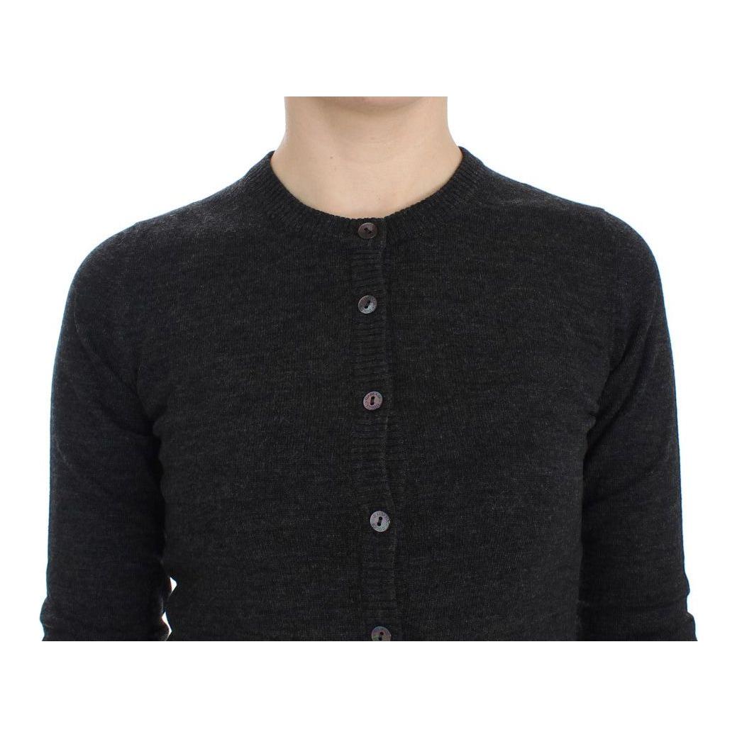 Dolce & Gabbana Elegant Gray Wool Cardigan Sweater Dolce & Gabbana