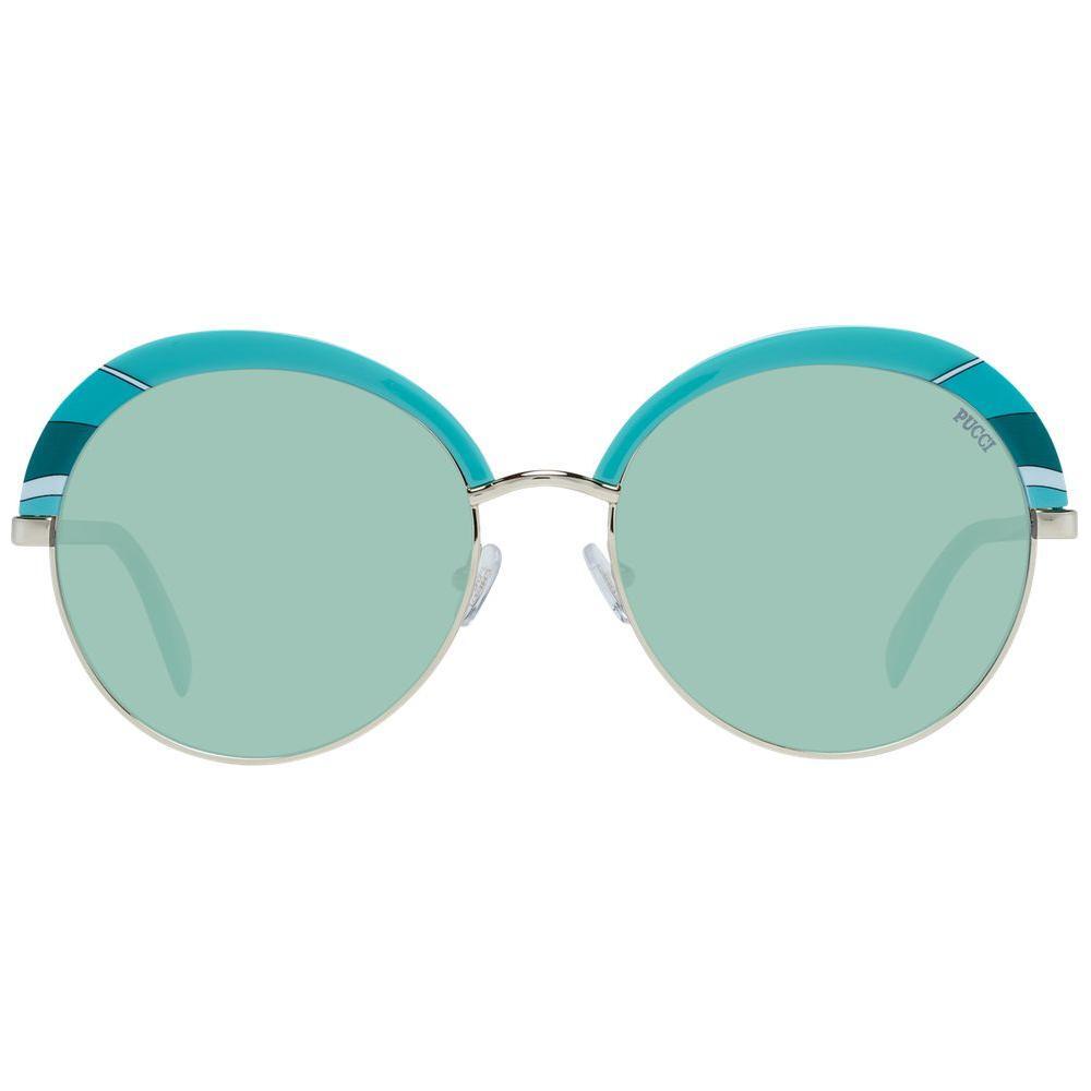Emilio Pucci Turquoise Metal & Plastic Sunglasses Emilio Pucci