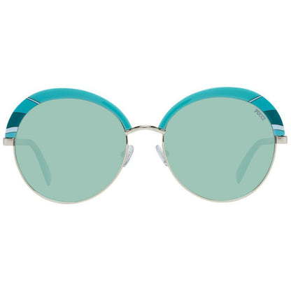 Emilio Pucci Turquoise Metal & Plastic Sunglasses Emilio Pucci