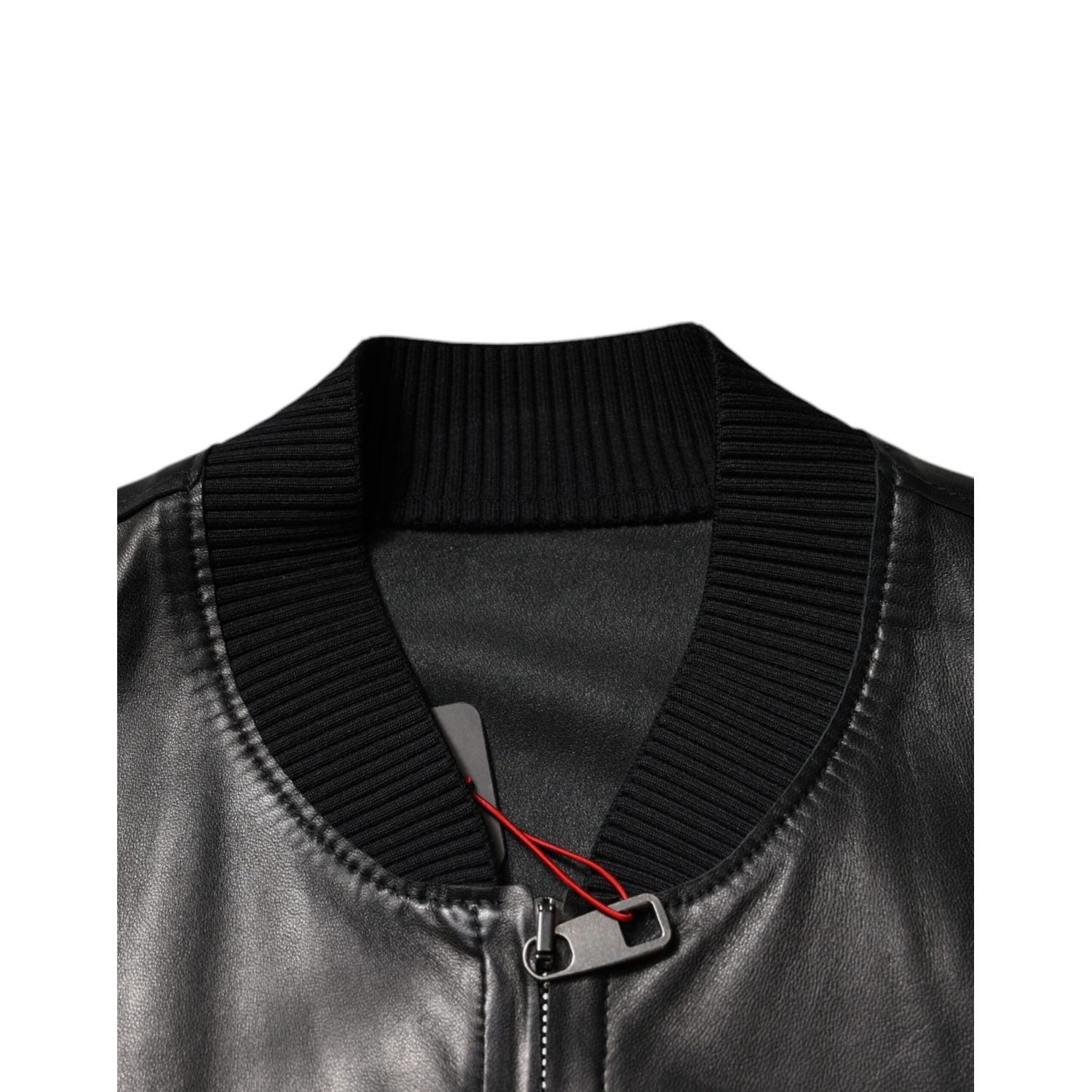 Dolce & Gabbana Black Lambskin Full Zip Biker Blouson Jacket