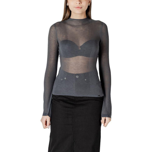 Calvin Klein Jeans Gray Acrylic Tops & T-Shirt Calvin Klein Jeans Dark Slate Gray