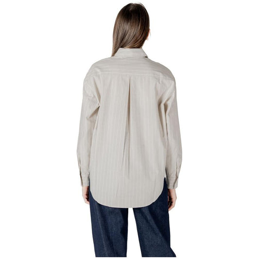 Calvin Klein Jeans Beige Cotton Shirt Calvin Klein Jeans Gray