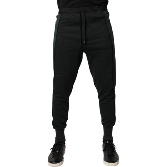 Dolce & Gabbana Black Cotton Blend Jogger Sweatpants Pants