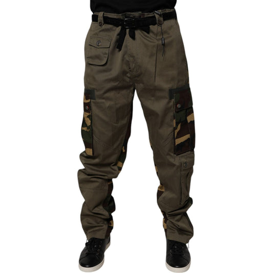 Dolce & Gabbana Multicolor Patchwork Camouflage Cargo Pants
