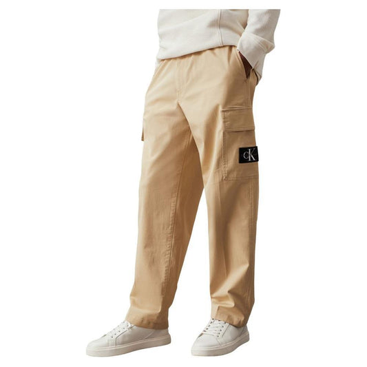 Calvin Klein Beige Cotton Jeans & Pant