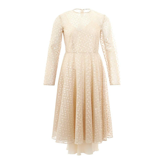 Lardini Beige Cotton Cocktail Dress