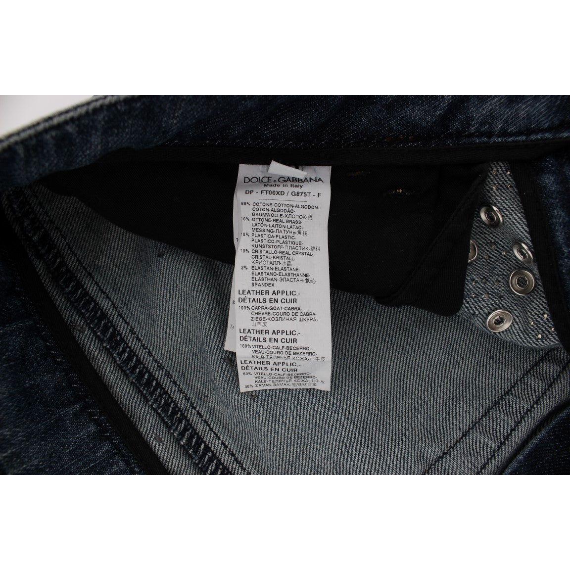 Enchanted Sicily 水晶心形男友风牛仔裤