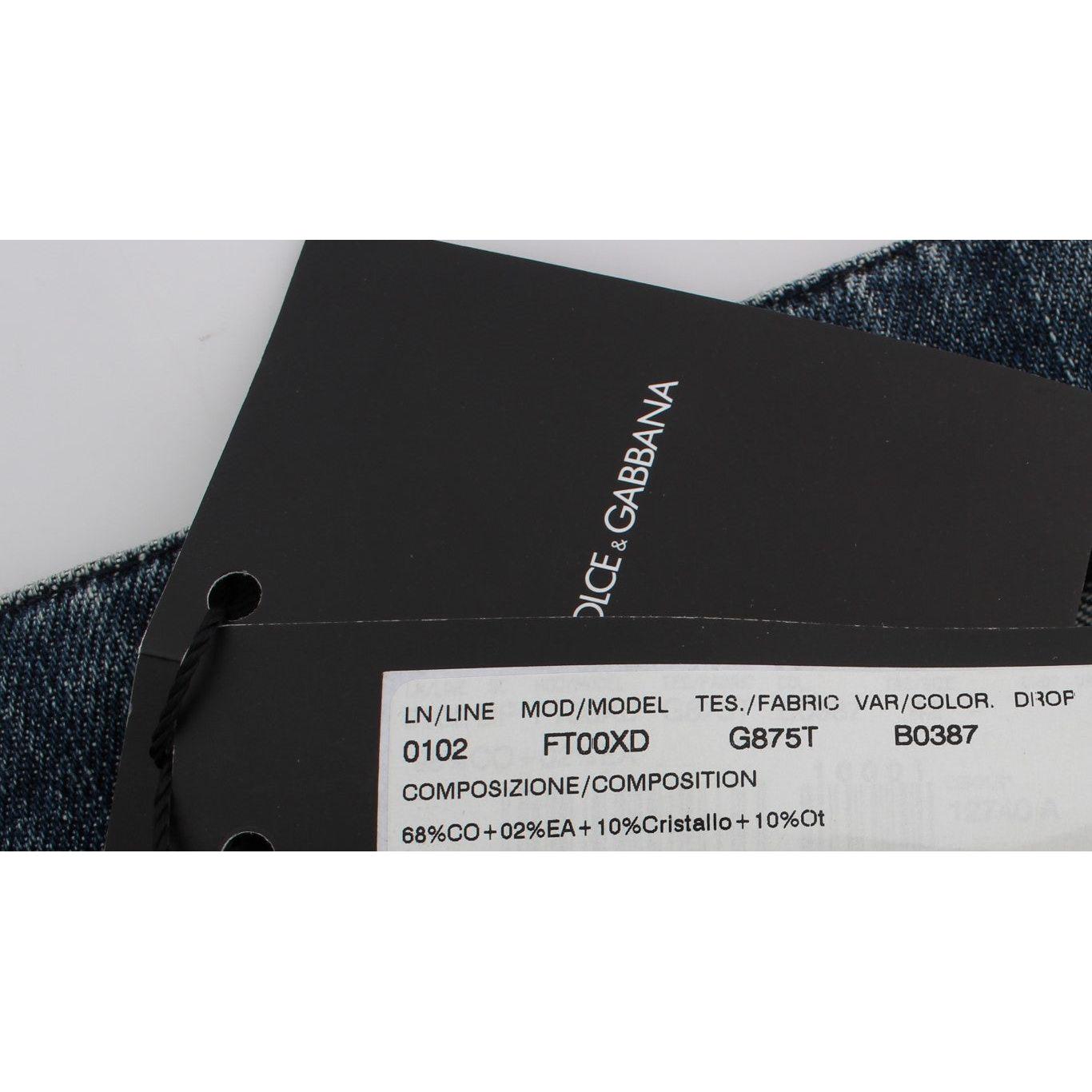 Enchanted Sicily 水晶心形男友风牛仔裤