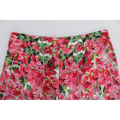 Dolce & Gabbana Multicolor Floral Knee Capris Shorts Pants Dolce & Gabbana