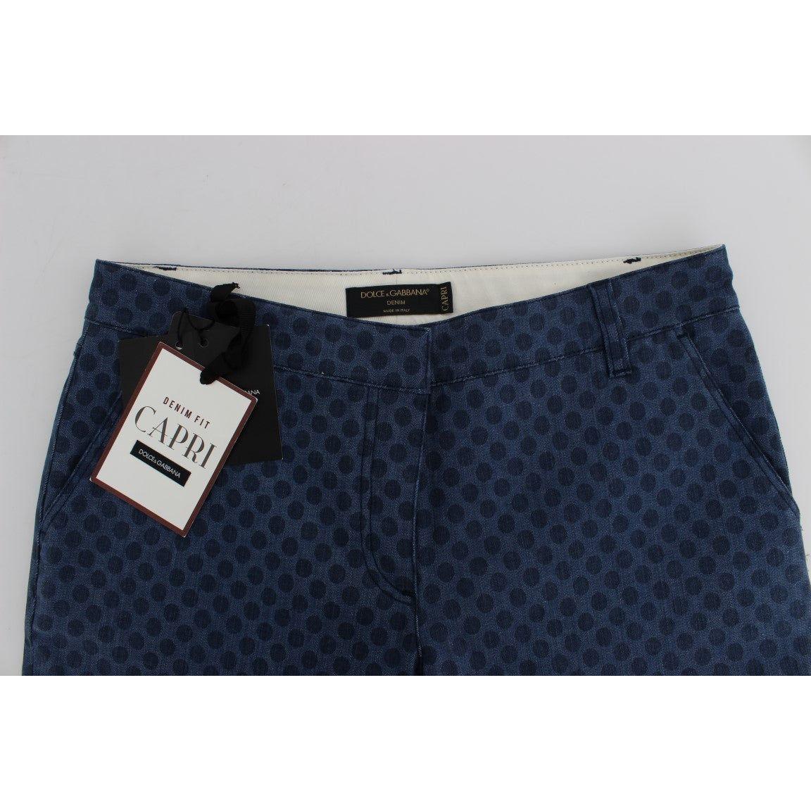 Dolce & Gabbana Polka Dotted Stretch Capri Jeans Dolce & Gabbana