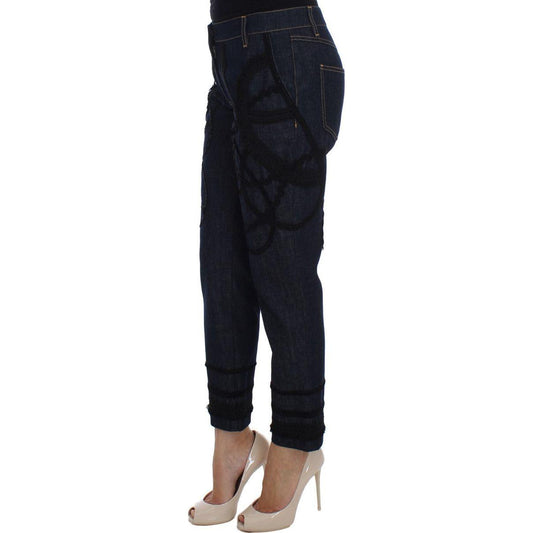 Dolce & Gabbana Embroidered Capri Jeans for Elegant Styling Dolce & Gabbana