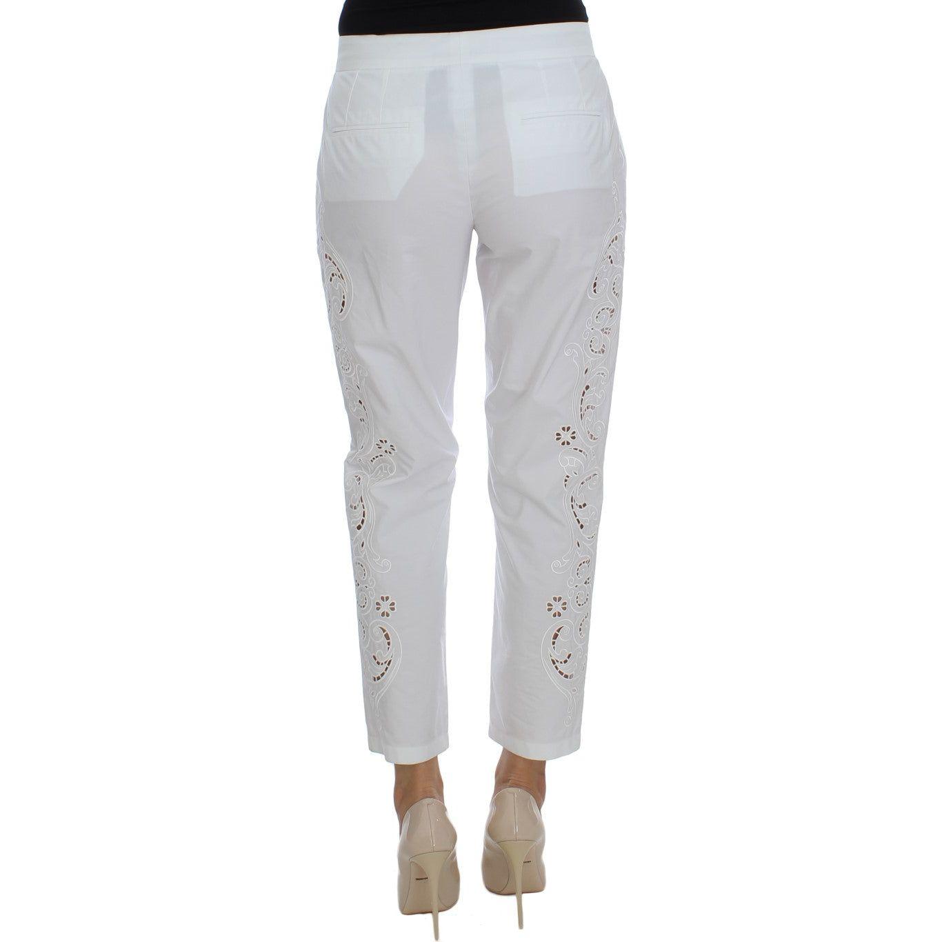 Dolce & Gabbana White Floral Cutout Dress Sicily Pants Dolce & Gabbana