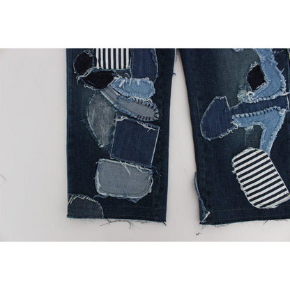 Dolce & Gabbana Stretch Blue Patchwork Jeans Shorts 1728,2% Elastane,67345645728,Blue,Clothing,Denim - Shorts - Clothing,Dolce & Gabbana,IT36 | XS,Knee Length - Shorts - Clothing,Material: 98% Cotton,New with tags,Shorts - Clothing,Shorts - Women - Clothi