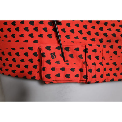 Dolce & Gabbana Red Hearts Cargo Jogger Men Sweatpants Pants