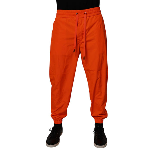Dolce & Gabbana Orange Polyester Men Jogger Sweatpants Pants Dolce & Gabbana