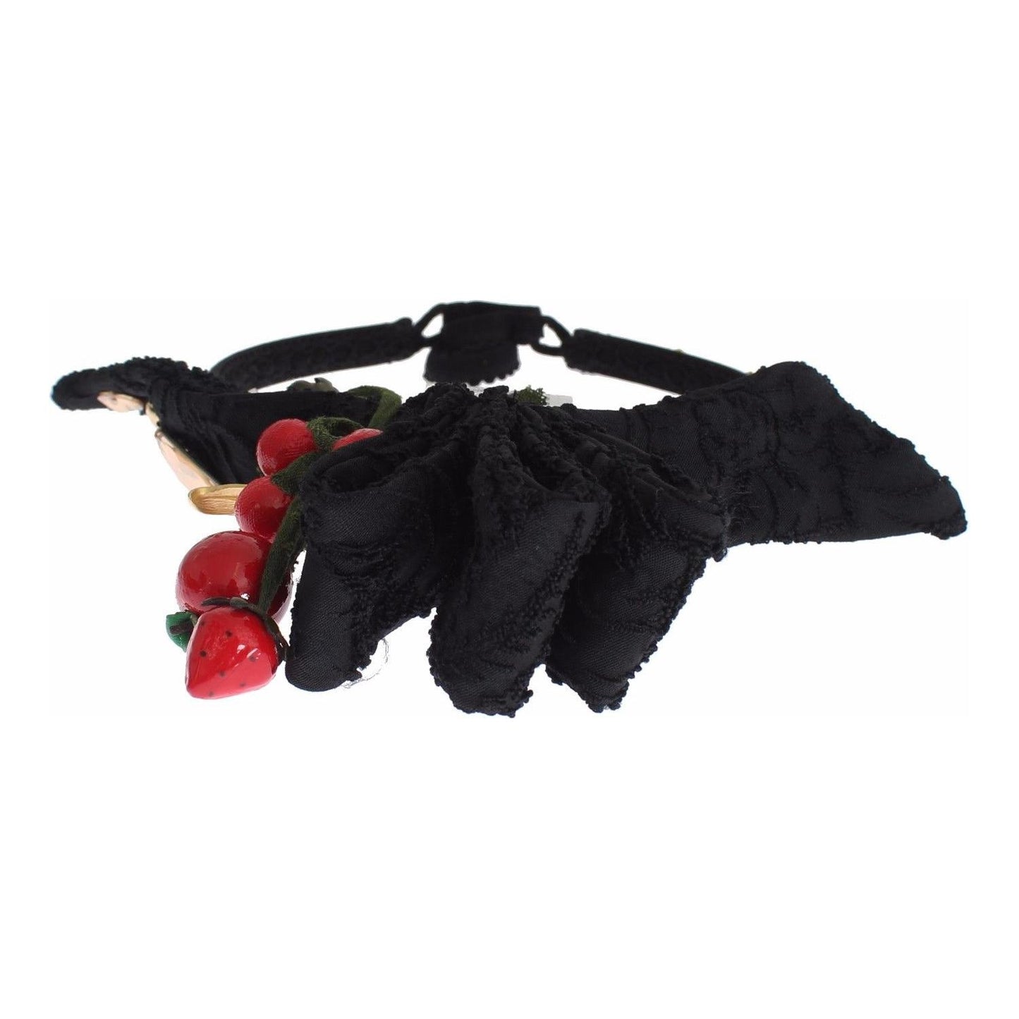 Dolce & Gabbana Diadem Headband Tiara Berry Fruit Crystal Bow Hair Dolce & Gabbana