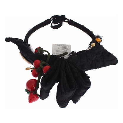 Dolce & Gabbana Diadem Headband Tiara Berry Fruit Crystal Bow Hair Dolce & Gabbana