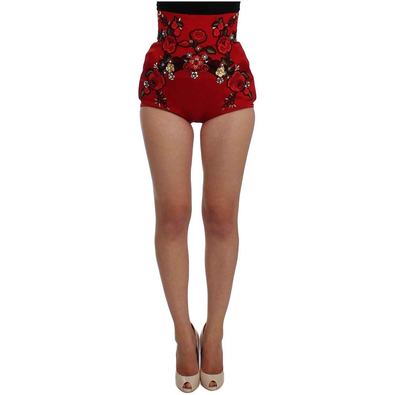 Dolce & Gabbana Enchanted Sicily Crystal-Embellished Silk Shorts Dolce & Gabbana