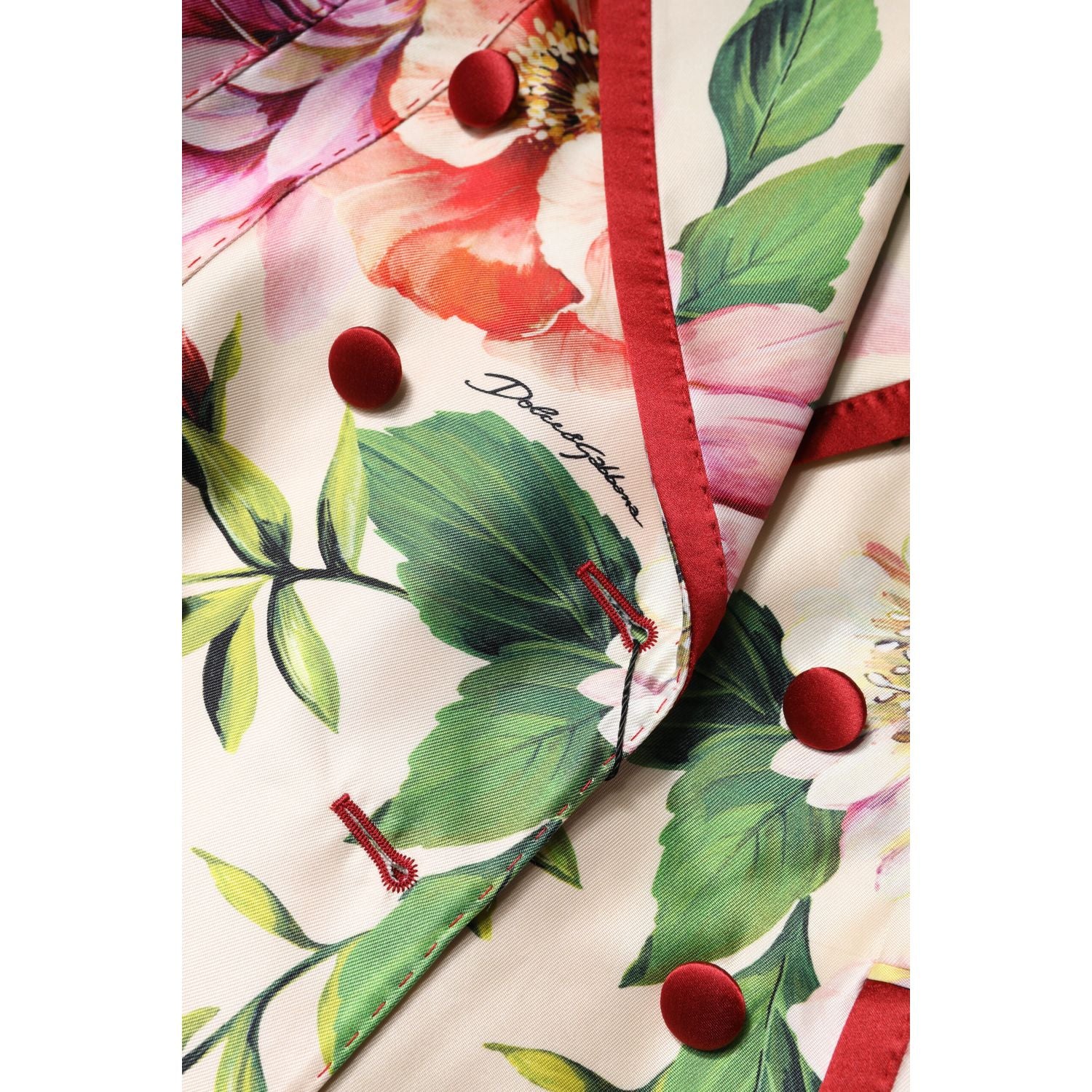 Dolce & Gabbana Multicolor Floral Double Breasted Jacket