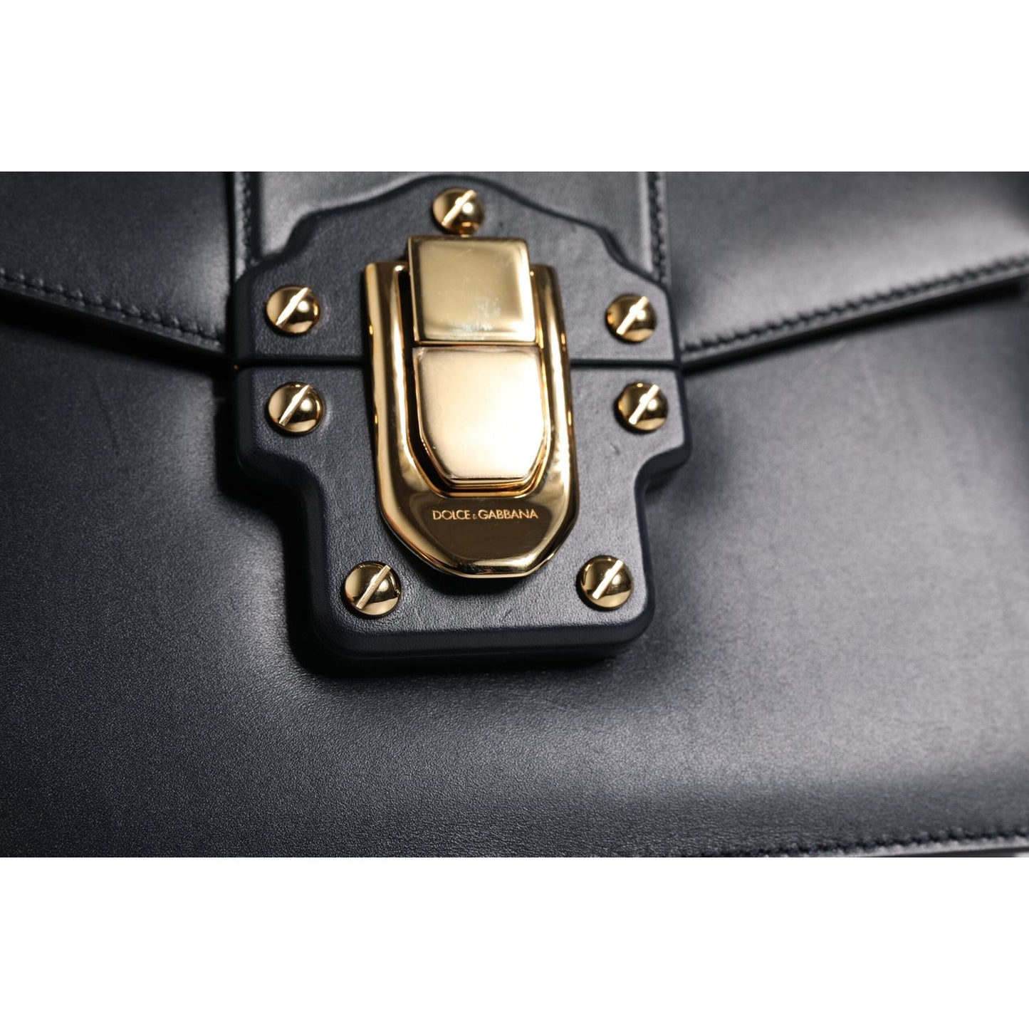 Dolce & Gabbana Black Calfskin Leather Shoulder Strap Bag 1728,67345645728,Bags,Black,Dolce & Gabbana,Material: 100% Calfskin Leather,Preowned / Defect,Shoulder Bags - Women - Bags,Women,Women - Bags BAG4309