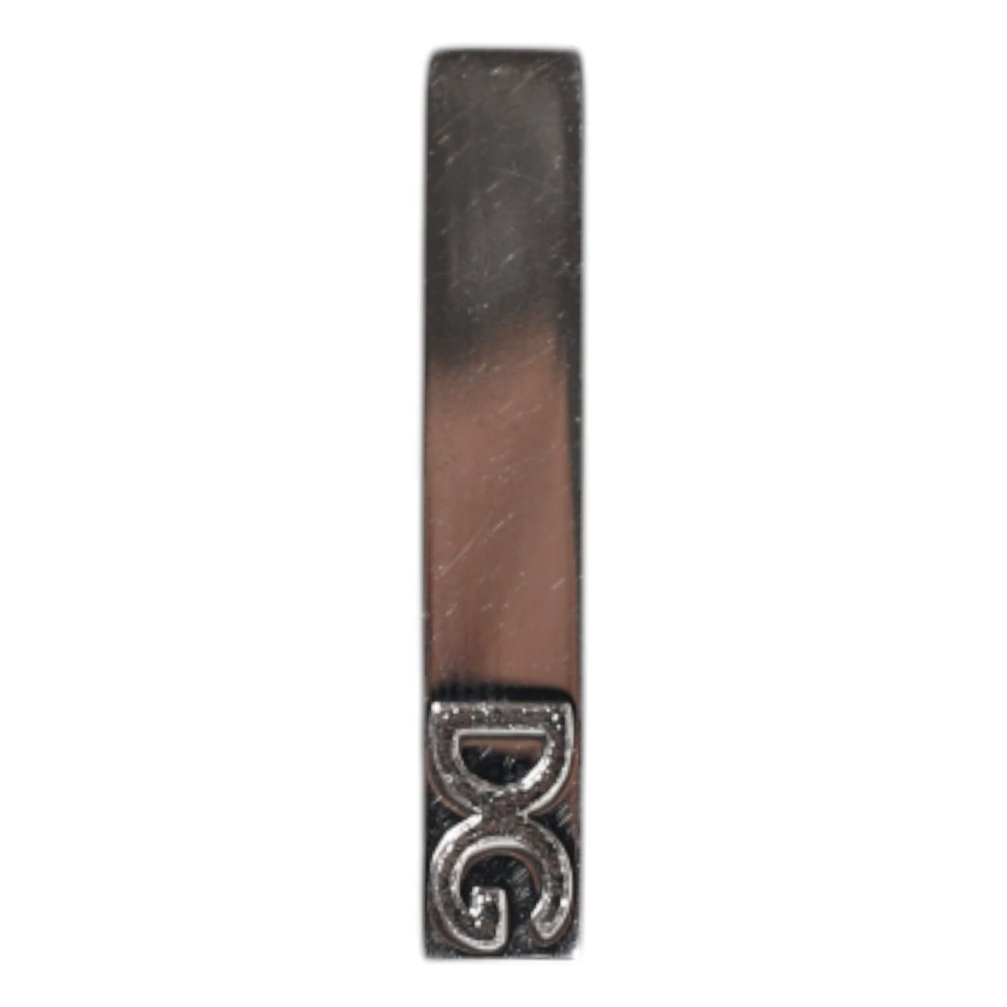 Dolce & Gabbana Silver Tone Brass Logo Branded Tie Clip Bar
