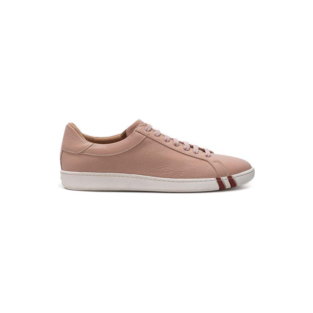 Bally Pink Leather Low Top Sneakers