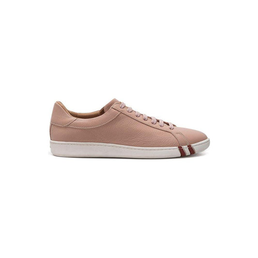 Bally Pink Leather Low Top Sneakers