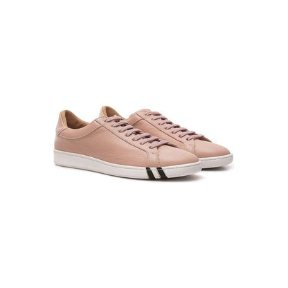 Bally Pink Leather Low Top Sneakers