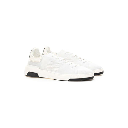 Casadei White Leather Athletic Sneakers