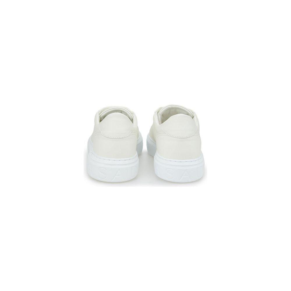 Casadei White Leather Athletic Sneakers
