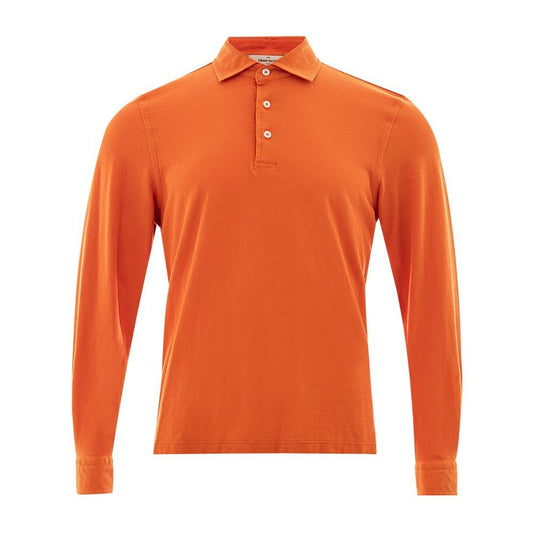 Gran Sasso Orange Cotton Polo Shirt Gran Sasso