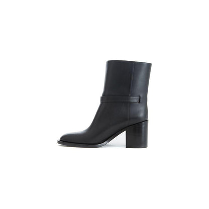 Burberry Black Leather Ankle Boots