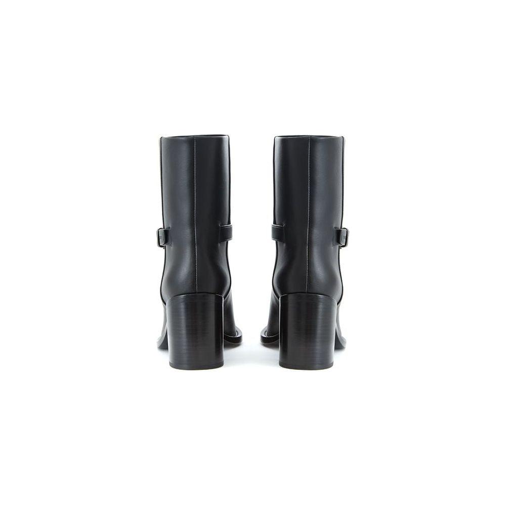 Burberry Black Leather Ankle Boots
